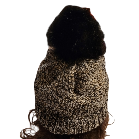 Loft Shimmer Tweed Pom Pom Beanie Hat New With Tag - Picture 3 of 12